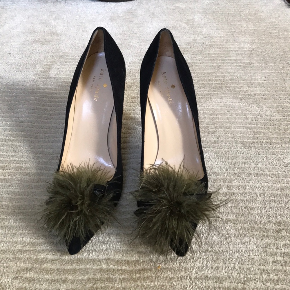 Kate spade ostrich feather pumps